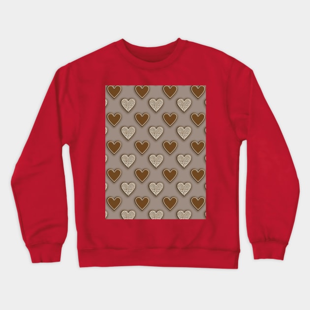 Elegant Christmas pattern, made of gingerbread Crewneck Sweatshirt by My-fake-places